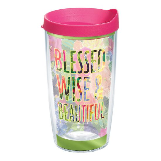 Picture of Tervis Hallmark Blessed Wise And Beautiful Tumbler With Lid, 16 Oz, Clear