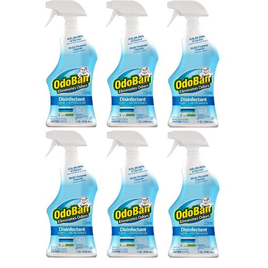 Picture of OdoBan Odor Eliminator Disinfectant Spray, Fresh Linen Scent, 32 Oz, Case Of 6 Bottles