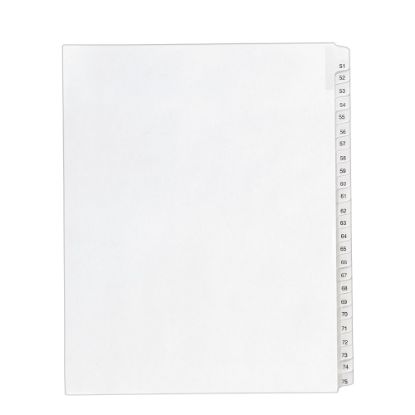 Picture of Avery Allstate-Style Collated Legal Exhibit Dividers, 8 1/2in x 11in, White Dividers/White Tabs, 51-75, Pack Of 25 Tabs