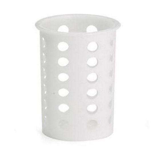 Picture of Tablecraft Plastic Flatware Cylinder, 4-1/2in, White