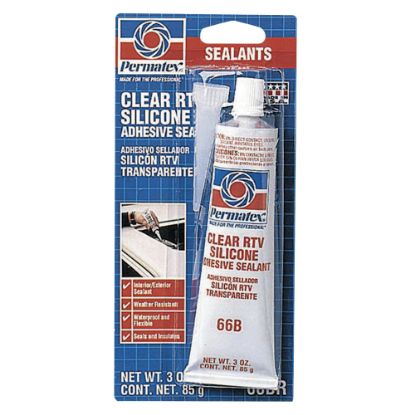 Picture of Clear RTV Silicone Adhesive Sealants, 3 oz Tube, Clear