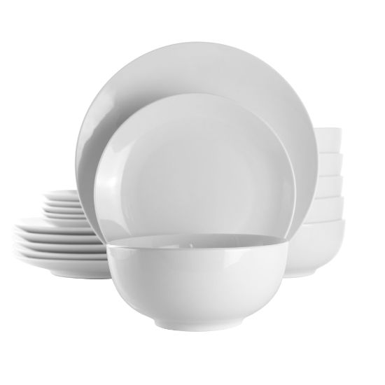 Picture of Elama Luna 18-Piece Dinnerware Set, White