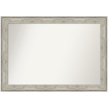 Picture of Amanti Art Non-Beveled Rectangle Framed Bathroom Wall Mirror, 29in x 41in, Crackled Metallic