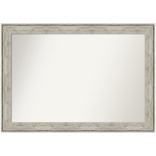 Picture of Amanti Art Non-Beveled Rectangle Framed Bathroom Wall Mirror, 29in x 41in, Crackled Metallic