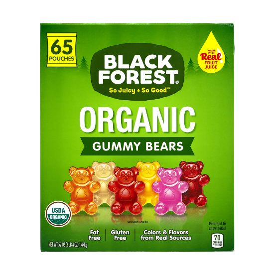 Picture of Black Forest Organic Gummy Bears, 0.8 Oz Bag, Box Of 65 Bags