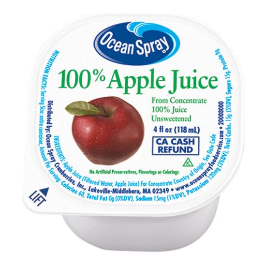 Picture of Ocean Spray Apple Juice, 4 Oz, Pack Of 48 Cups