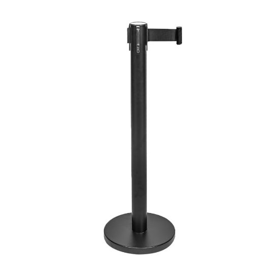 Picture of CSL Stanchions With 6ft Retractable Belts, Black, Pack Of 2 Stanchions