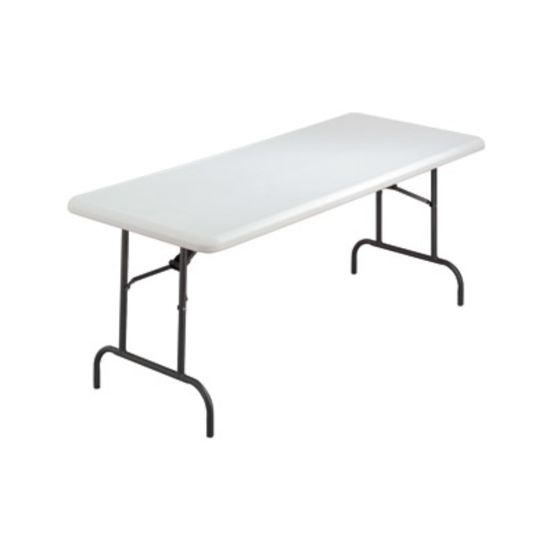 Picture of Iceberg IndestrucTable TOO 1200 Series Folding Table - For - Table TopRectangle Top - 72in Table Top Length x 30in Table Top Width x 1in Table Top Thickness - 29in Height - Platinum, Powder Coated - Polyethylene, Steel - 1 Each