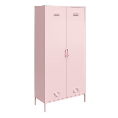 Picture of Ameriwood Home Cache Tall 2-Door Metal Locker Cabinet, 72-7/8inH x 35-7/16inW x 15-3/4inD, Pink