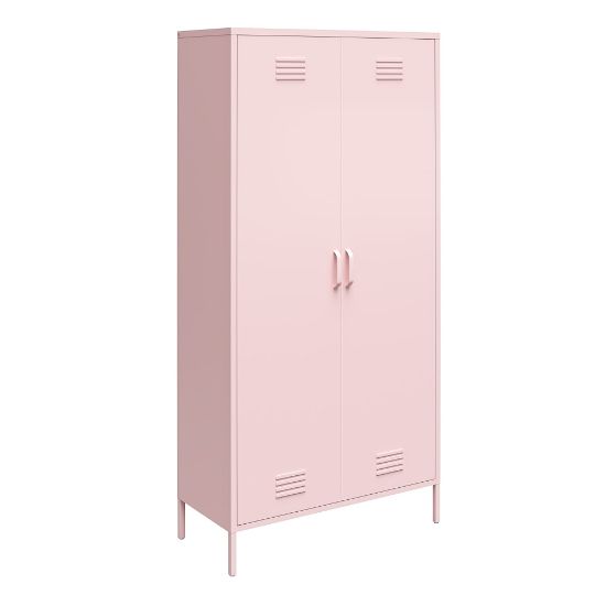 Picture of Ameriwood Home Cache Tall 2-Door Metal Locker Cabinet, 72-7/8inH x 35-7/16inW x 15-3/4inD, Pink