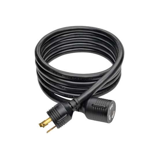 Picture of Eaton Tripp Lite Series Power Extension Cord, NEMA L5-30P to NEMA L5-30R- Heavy-Duty, 30A, 125V, 10 AWG, 10 ft. (3.05 m), Black, Locking Connectors - Power extension cable - NEMA L5-30 (P) to NEMA L5-30 (R) - 125 V - 30 A - 10 ft - molded - black