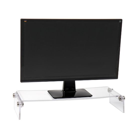 Picture of Mind Reader Acrylic Monitor Stand, 4-3/25inH x 23-1/2inW x 8-1/2inD, Clear