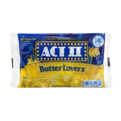 Picture of ACT II Butter Lovers Microwave Popcorn Bags, 2.75 Oz, Pack Of 36 Bags