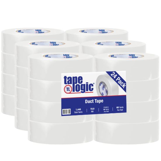 Picture of Tape Logic Color Duct Tape, 3in Core, 2in x 180ft, White, Case Of 24