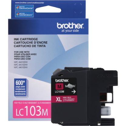 Picture of Brother LC103 Magenta High-Yield Ink Cartridge, LC103M