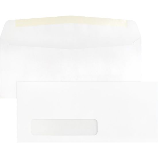 Picture of Business Source Economical No. 10 Window Envelope - Single Window - #10 - 9 1/2in Width x 4 1/8in Length - 24 lb - 500 / Box - White