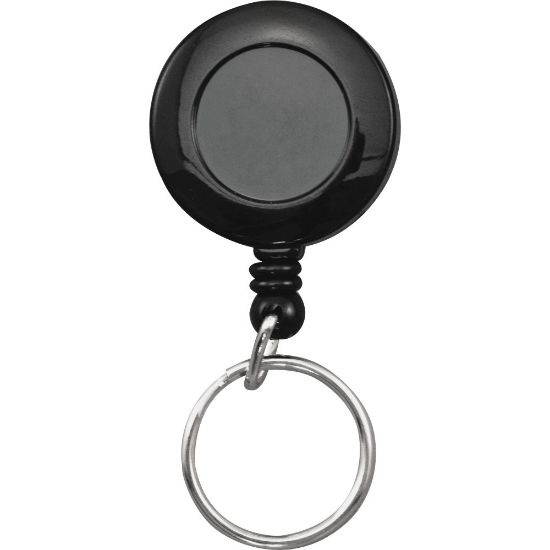 Picture of Advantus Clip-on Ring Retractable ID Reel - 12 / Box - Black - Sturdy