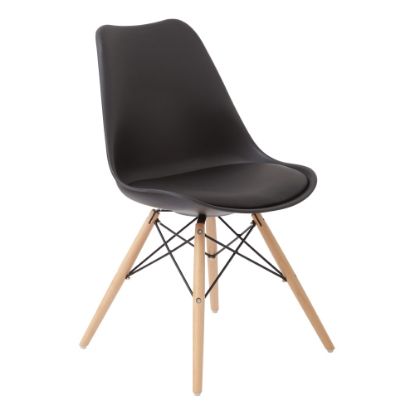 Picture of Ave Six Allen Guest Chair, Black/Natural Wood