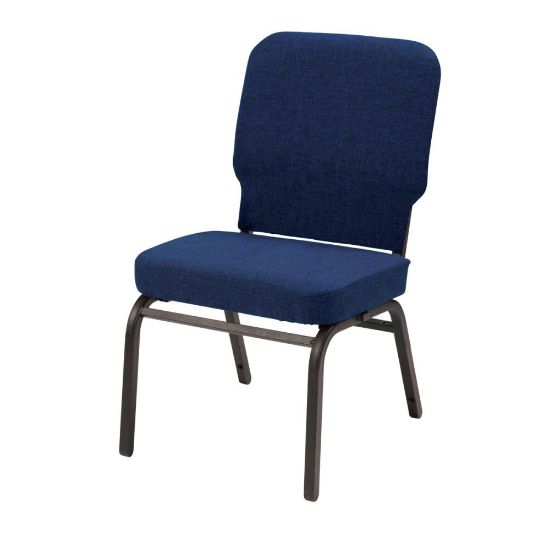 Picture of KFI Studios Big And Tall Armless Stacking Chair, Navy/Black