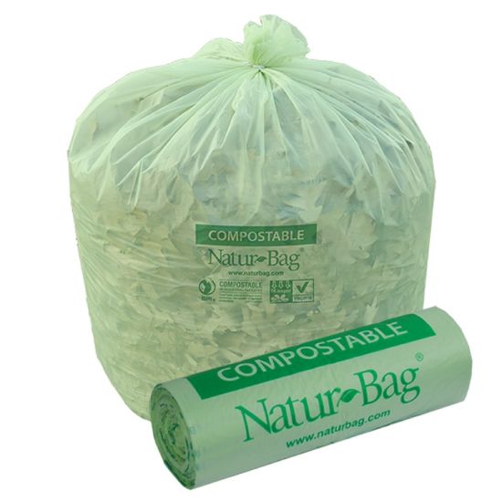 Picture of Stalk Market 0.8-Mil Compostable Trash Liners, 33 Gallons, Box Of 200 Bags