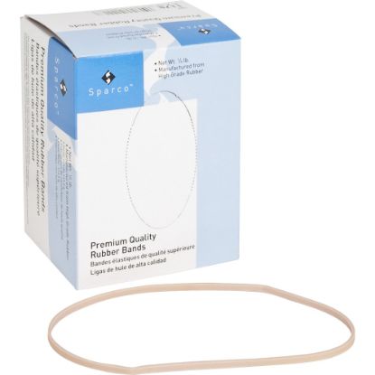 Picture of Sparco Premium Quality Rubber Bands - Size: #117B - 7in Length x 0.12in Width - 60 mil Thickness - Sustainable - 62 / Box - Natural