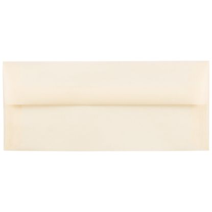 Picture of JAM Paper #10 Business Booklet Envelopes, Translucent, Gummed Closure, Spring Ochre Ivory, Pack Of 25