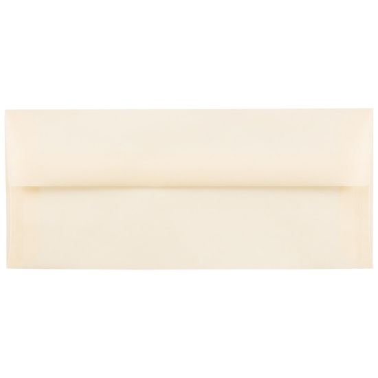 Picture of JAM Paper #10 Business Booklet Envelopes, Translucent, Gummed Closure, Spring Ochre Ivory, Pack Of 25