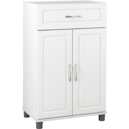 Picture of Ameriwood Home SystemBuild Kendall Storage Cabinet, Base, 1 Drawer, 3 Shelves, White