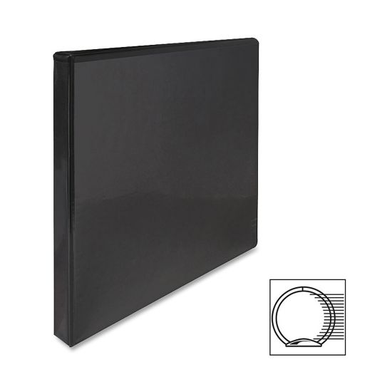 Picture of Sparco Premium View 3-Ring Binder, 1/2in Round Rings, 96% Recycled, Black