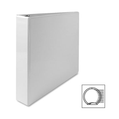 Picture of Sparco Premium View 3-Ring Binder, 1 1/2in Round Rings, 96% Recycled, White