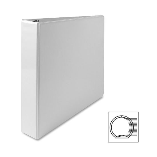 Picture of Sparco Premium View 3-Ring Binder, 1 1/2in Round Rings, 96% Recycled, White