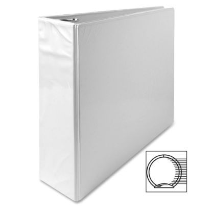 Picture of Sparco Premium View 3-Ring Binder, 3in Round Rings, 96% Recycled, White