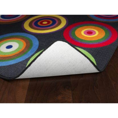 Picture of Flagship Carpets Color Rings Rug, Rectangle, 7ft 6in x 12ft, Black