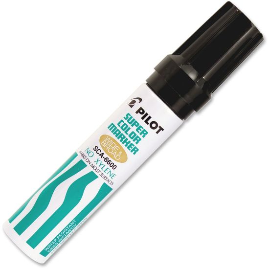 Picture of Pilot Super Color Jumbo Refillable Marker, Chisel Point, Extra-Broad Point, Black