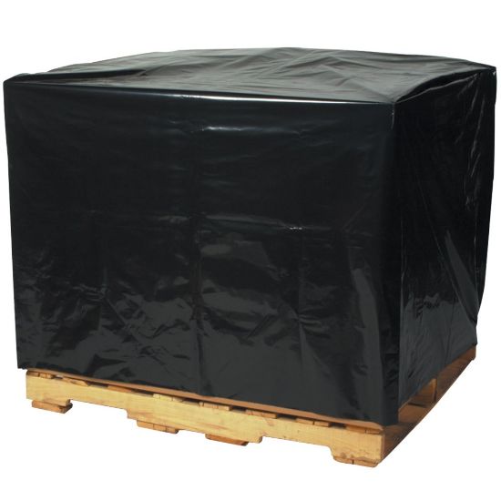 Picture of Partners Brand 3-Mil Pallet Covers, 51in x 49in x 73in, Black, Case Of 50