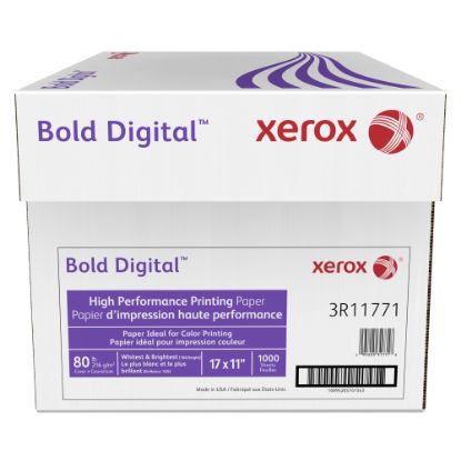 Picture of Xerox Bold Digital Printing Paper, Ledger Size (17in x 11in), 100 (U.S.) Brightness, 80 Lb Cover (216 gsm), FSC Certified, 250 Sheets Per Ream, Case Of 4 Reams