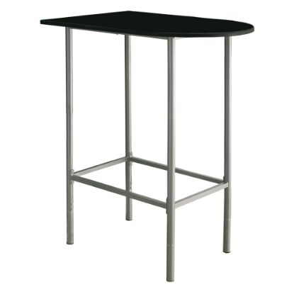 Picture of Monarch Specialties Ian Home Bar, 41inH x 35-1/2inW x 23-3/4inD, Black/Silver