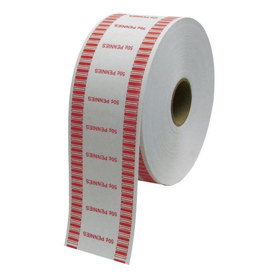 Picture of Control Group Automatic Coin Wraps, Pennies, Red, 2,000 Wraps Per Roll, Pack Of 8 Rolls