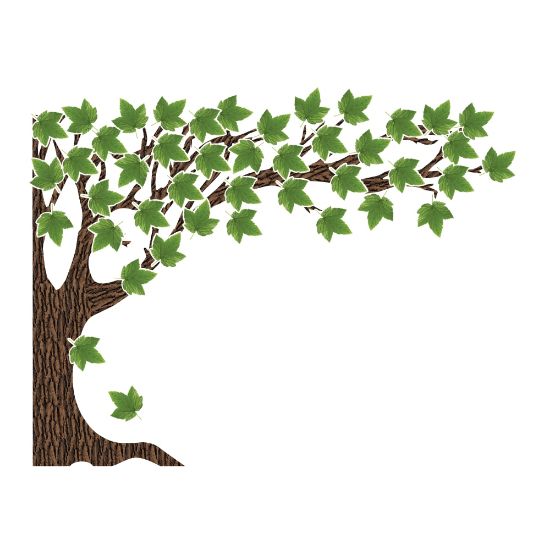 Picture of Schoolgirl Style Woodland Whimsy Big Tree Bulletin Board Set, 70in x 55in