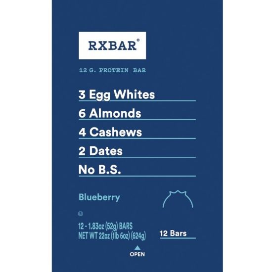 Picture of RXBAR Protein Bars, Blueberry, 1.8 Oz, Pack Of 12 Bars