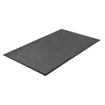 Picture of Genuine Joe Silver Series Walk-Off Indoor Mat, 4ft x 6ft, Charcoal