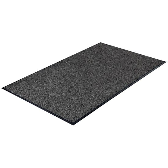 Picture of Genuine Joe Silver Series Walk-Off Indoor Mat, 3ft x 5ft, Charcoal