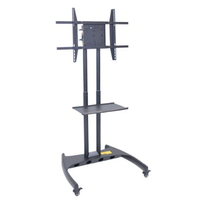 Picture of H. Wilson FP3500 Series Flat-Panel Mobile TV Stand With Rotating Mount For TVs Up To 60in, 62 1/2inH x 32 3/4inW x 28 3/4inD, Black