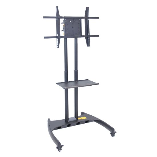 Picture of H. Wilson FP3500 Series Flat-Panel Mobile TV Stand With Rotating Mount For TVs Up To 60in, 62 1/2inH x 32 3/4inW x 28 3/4inD, Black