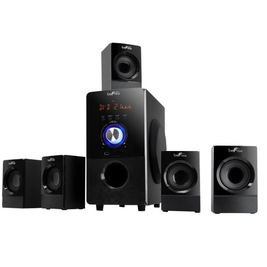 Picture of BeFree Sound BFS-440 5.1-Channel Bluetooth Surround Sound Speaker System, 19inH x 22inW x 11inD, Black, 99595498M