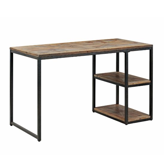 Picture of SEI Furniture Garviston 2-Shelf 50inW Writing Desk, Rustic Black/Distressed Fir