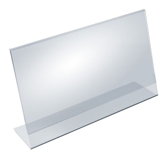 Picture of Azar Displays Acrylic L-Shaped Sign Holders, 11in x 17in, Clear, Pack Of 10