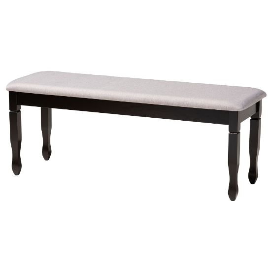 Picture of Baxton Studio Corey Dining Bench, Gray/Dark Brown