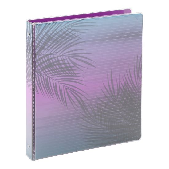 Picture of Office Depot Brand Fashion 3-Ring Binder, 1in Round Rings, Palms