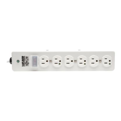 Picture of Tripp Lite Surge Protector Power Strip Medical Hospital RT Angle Plug 6 Outlet 10ft Cord - Surge protector - 15 A - AC 120 V - 1800 Watt - output connectors: 6